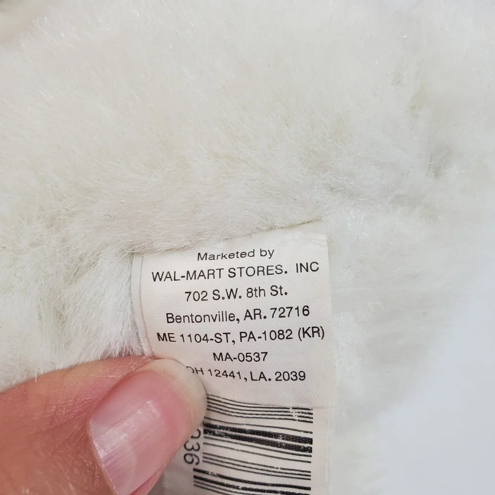 Walmart White Easter Bunny Rabbit Bean Bag Plush‎ Stuffed Animal 7